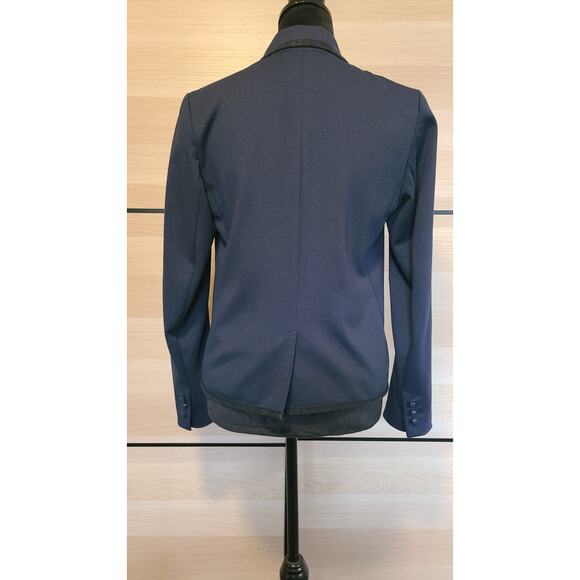 Gap The Academy Schoolboy Uniform 2 Button Blazer Womens 6 Navy Denim Edges - Picture 3 of 12